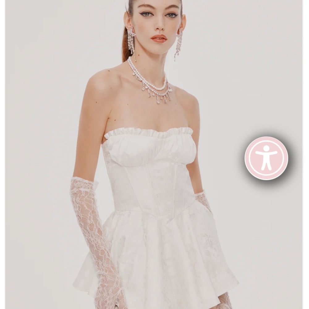 Nana Jacqueline Strapless White Dress